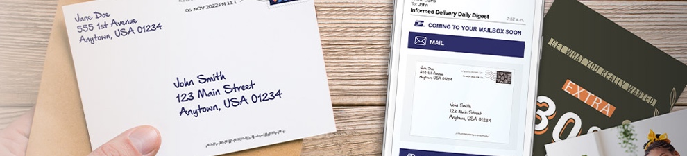 Smartphone open to the informed delivery application.